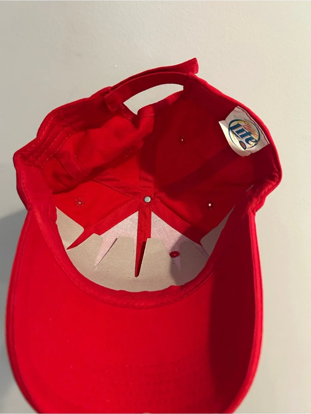 Vintage Red Miller Lite Beer Strapback Hat ACME Apparel 100% Cotton Cap New